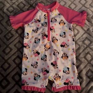 DISNEY 6/9M Minnie Mouse Swim Onesie